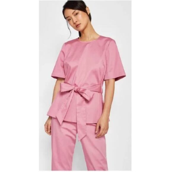 TED BAKER NWT The Waist Kimono Sleeve Top in Pink // 6 - Picture 1 of 16
